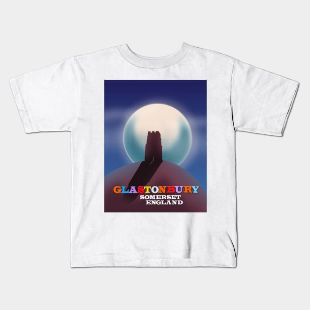 Glastonbury Somerset Kids T-Shirt by nickemporium1